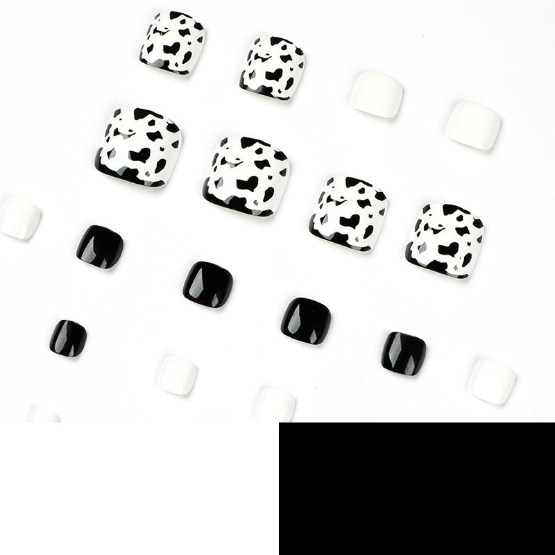 Wholesale Black & White Leopard Foot Nail Stickers